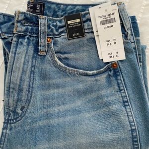 High waisted wide leg cropped jeans